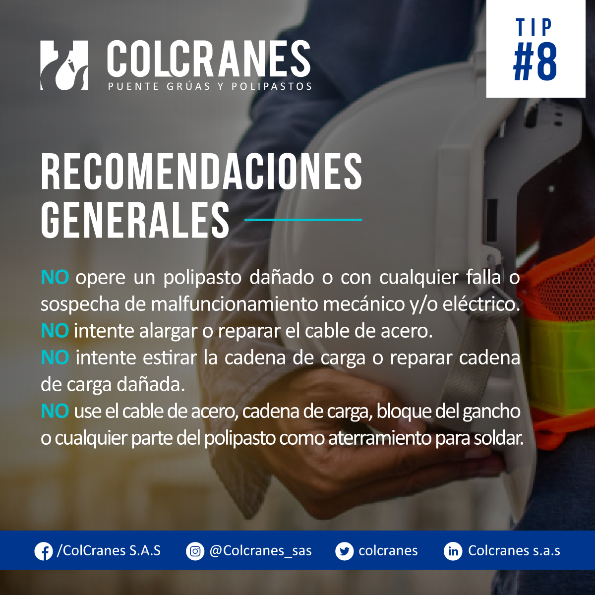 colcranes's tweet photo. ¡IMPORTANTE!
Los operadores de polipastos deben leer la sección del operador en el manual, instrucciones y etiquetas de advertencia en el polipasto.
#FamiliaColcranes #ColcranesColombia #Ingenieroscolombia #Izaje #Carga #Polipastos #Polipasto #Puentegrúa #Grúa #Porticos https://t.co/WPgJOnOCJd