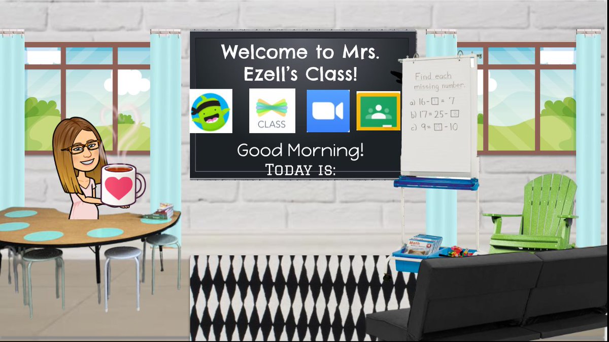 EzellLayne's tweet photo. Maybe it’s the pregnancy nesting or maybe it’s just that I need to somehow feel productive as a teacher this summer but either way, my virtual classroom is ready! @pvespride #virtualclassroom #BitmojiClassroom https://t.co/MTSCJhO5zx