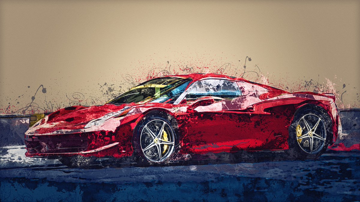 Beautiful art by DekoArt-Gallery. A great tribute to the Ferrari style and legacy. #ferrariart
