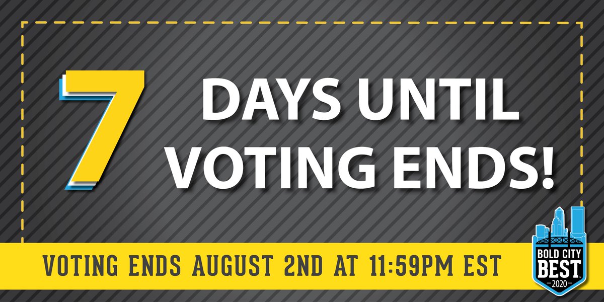 Voting for this year's Bold City Best ends in exactly one week! Have you voted for all your favorite Jacksonville businesses yet?

Head to boldcitybest.com today to vote. #boldcitybest