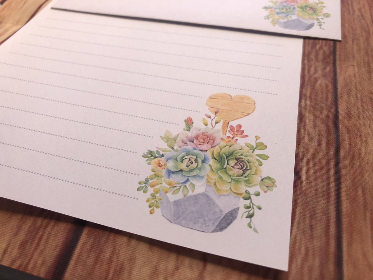 SapphireLittle's tweet photo. We have two new Succulent designs available now! https://t.co/BpzhDmxjPQ #succulents #WritingCommunity #writingset #penpal #penpalswanted https://t.co/tlIP3WA6Zd