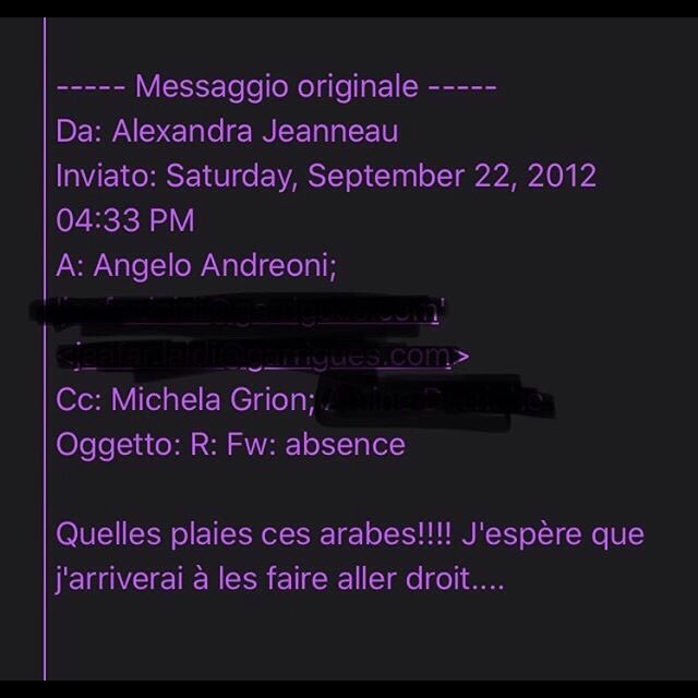 this email from inside Prada of a French retail manager in the Middle East who has now gone on to be a VP at Burberry stating "“What a pain, these Arabs!!! I hope I will manage to make them go straight...” really isn't sitting well with me today