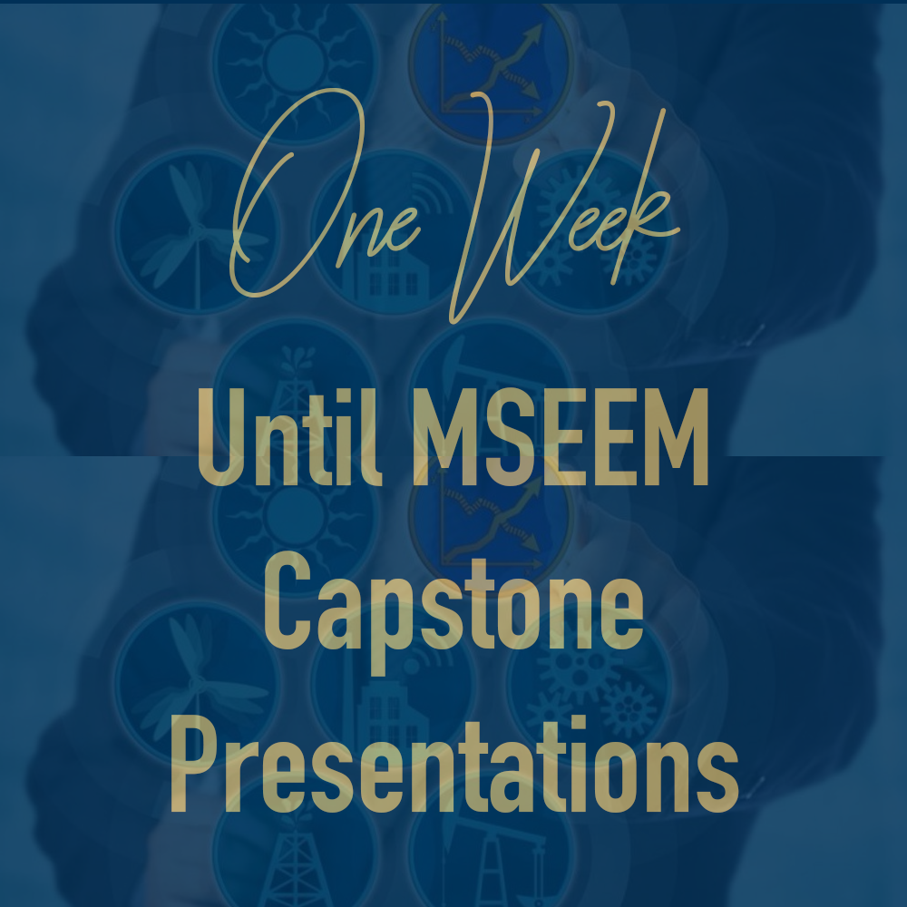 gt_seem's tweet photo. We're now just ONE WEEK from our inaugural class of MSEEM students' final capstone presentations! Sending them good thoughts as they begin this final push towards the completion of their degree! https://t.co/phbZ14cGR6