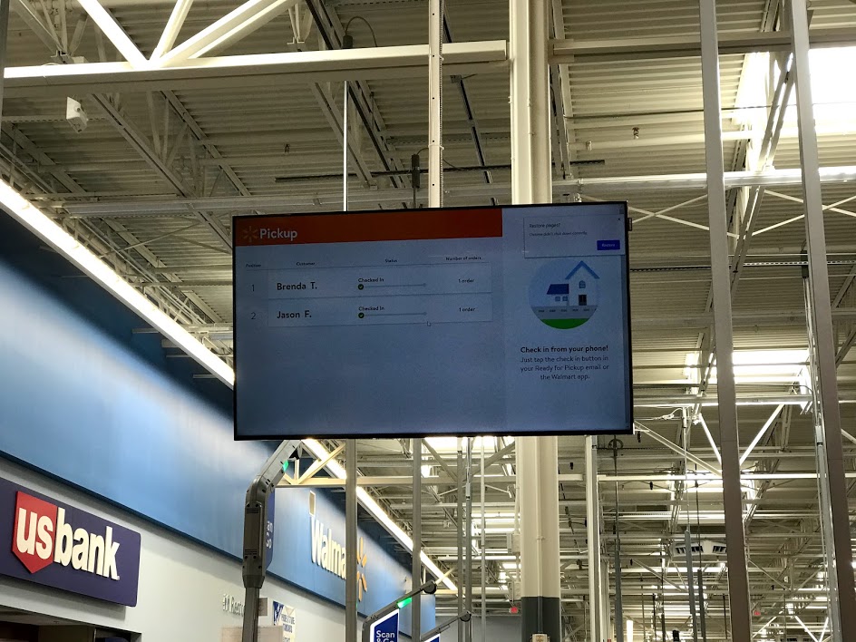 But it put my name up on this board so I could track my order moving through the store. Presumably. Very, very cool if it works.