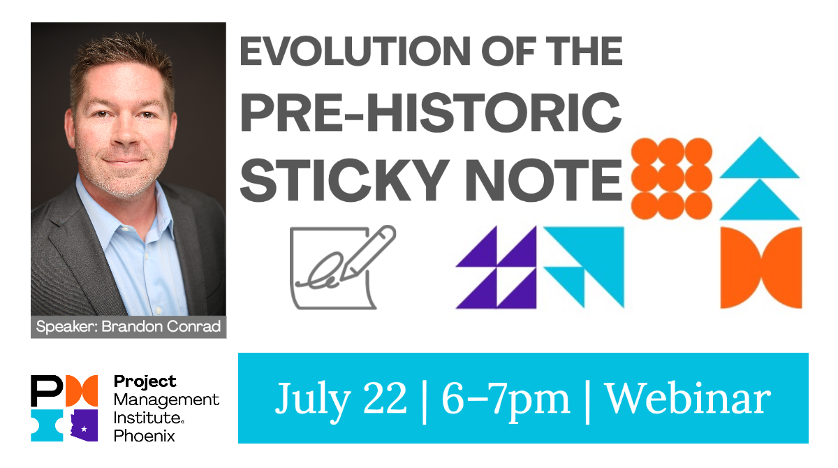 PHXPMI's tweet photo. Tired of sticky notes and whiteboard sessions? Mind Mapping is used in requirements gathering sessions and the construction of the WBS.  Brandon Conrad will speak on this topic during our webinar on July 22nd. Register and find out more in the link.  https://t.co/ABSGBi2V8P https://t.co/ldjDqyn6gE