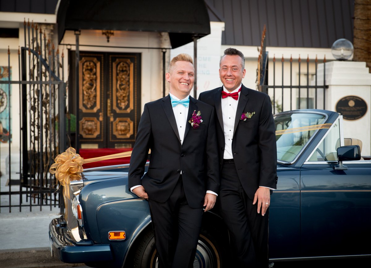 MansionLiberace's tweet photo. Happy anniversary to Dave Cornoyer and Jeremy Kip! Today marks the third-year anniversary of their wedding! We are very honored for The Liberace Mansion to have been their venue of choice. All of us here at The Liberace Mansion wish them all the best and continued happiness! https://t.co/FtdnKZajN3