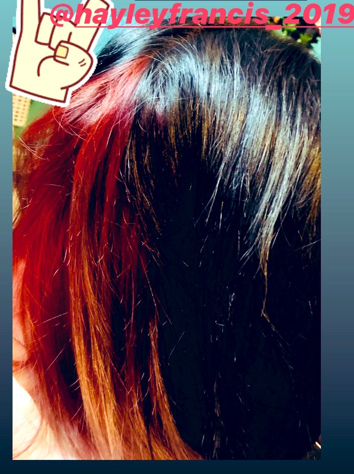 TheHoopers2022's tweet image. @HayHayFrancis89 she’s #backtoblack #blackandred #halfheads