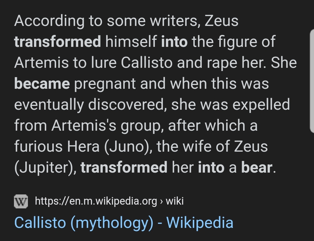 Third planet Jupiter has 2 big moons called Io and Callisto, both names of nymphs (FOREST DWELLING SPIRITS) that were TURNED into MAMMALS (a Cow, and a bear Respectively) MINKS! I swear I'm not making this shit up