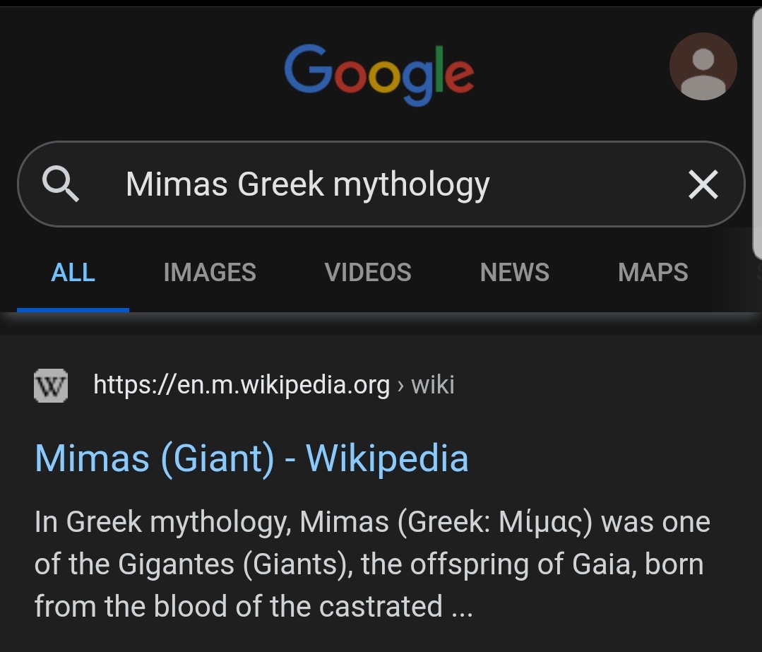 Whats crazy is the pattern Continues!! Saturn has several moons based on the names of TITANS. And if that didn't give it away, Mimas, one of the largest moons of saturn, is based on Mimas of the Giant race in Greek mythology!!