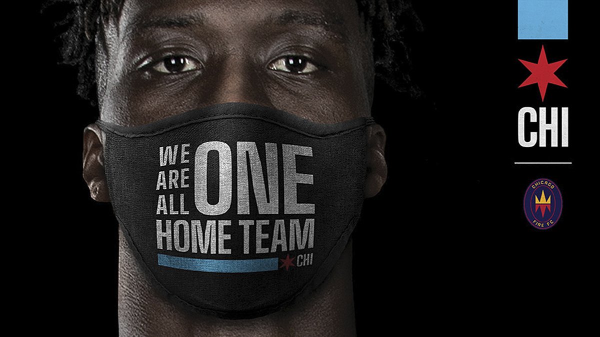 ChicagoFire's tweet photo. One home team. #TeamUpMaskUp https://t.co/4jh0sSSKwB