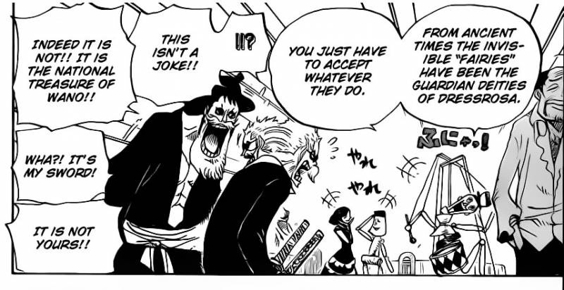 The most important moons of Uranus are Oberon and Titania. And if you watch Fairy Tail this should CLICK. Oberon and Titania were (Greek mythology) the KING and QUEEN OF FAIRIES. Remember what the dwarves were CONSTANTLY called in dressrosa?