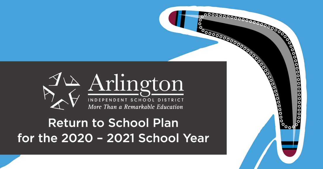 Tarrant County, the City of Arlington and the City of Burleson signed a Joint Control Order that will keep schools closed to in-person classes through Sunday, Sept. 27, 2020, due to increased COVID-19 cases. Online instruction begins on Monday, Aug. 17. aisd.net/families/retur…