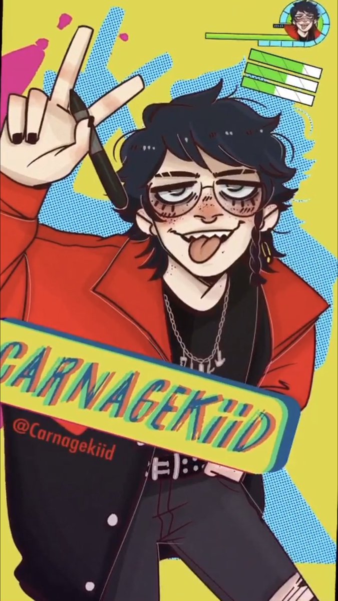 carnagekiid's tweet photo. Hello to all of my new followers here from the artist collab video! I’m sorry I don’t ever use twitter but I’m very active on Instagram and TikTok under the same username! I do mostly cosplay but post my art every once in a while! Thank you all for the support! <3333 https://t.co/fMBuAPTNOP