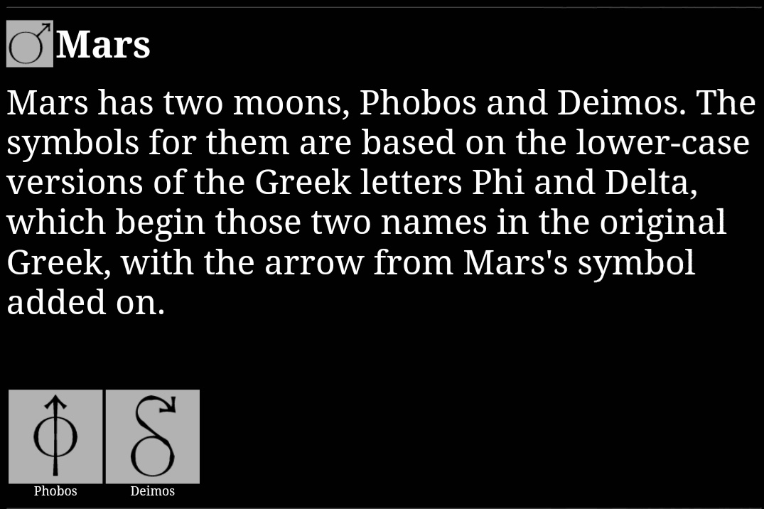 Mars has only 2 moons, Phobos and Deimos. These 2 respectively mean Fear and Terror. In popular culture, they are depicted as Devils or Crows