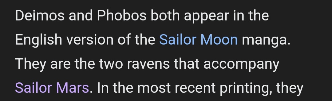 Mars has only 2 moons, Phobos and Deimos. These 2 respectively mean Fear and Terror. In popular culture, they are depicted as Devils or Crows