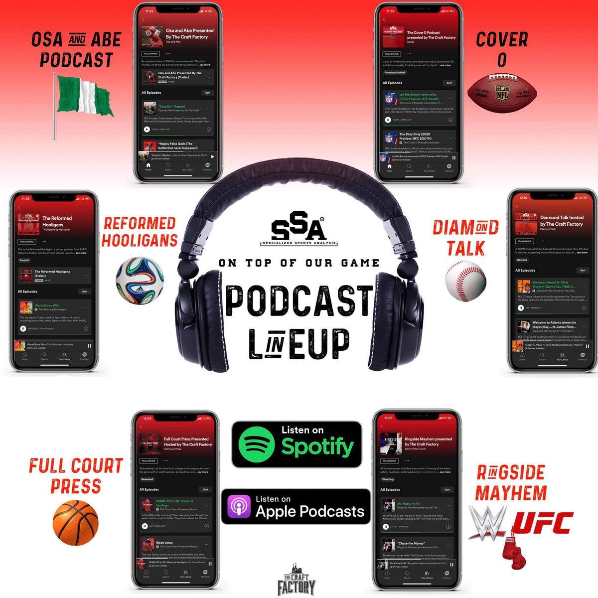 Prince_ALawal's tweet photo. New week of @SSAWorldWide Podcasts starting TOMORROW!

Begin Wednesday w/ #RingsideMayhem b4 👁 the LIVE recording of #OsaAndAbe.

Thursday sees #Cover0, while Friday hits u w/ x2 dose of #DiamondTalk &amp; #ReformedHooligans. Saturday w/ #FullCourtPress!

#SupportBlackBusiness #BLM https://t.co/y1EkTDqDGo