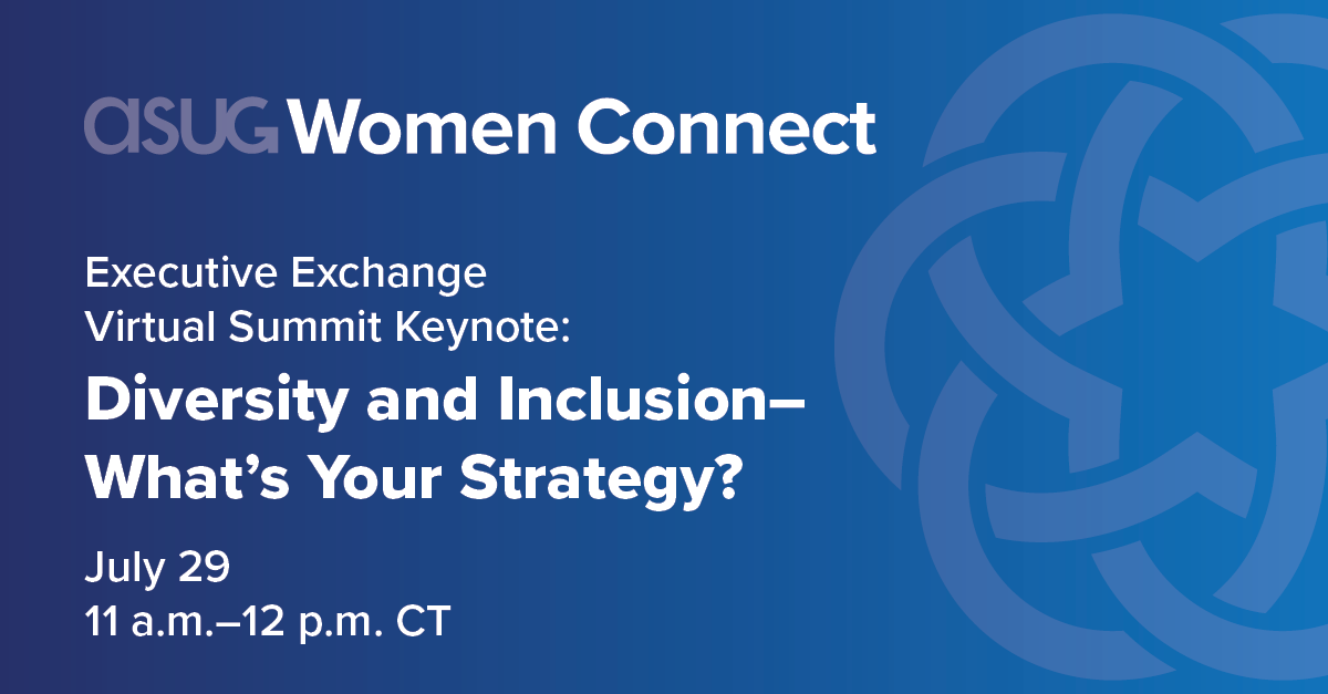 ASUG365's tweet photo. #ASUGWC in partnership with #ASUGEE will be hosting the keynote panel for the upcoming Executive Exchange Virtual Summit: Partners in Leadership.
Learn more π https://t.co/okMikZjELL
#ASUGWOMENCONNECT #WomenInTech #ASUG #SAP https://t.co/44LH2lUTM4