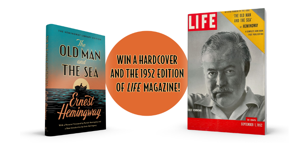 ScribnerBooks's tweet photo. Happy #Hemingday! It's Hemingway's birthday & we're celebrating with a sweeps - enter for your chance to win a copy of newly reissued #TheOldManAndTheSea! ⛵One lucky grand prize winner will also receive a 1952 copy of @LIFE, where the story first ran: https://t.co/3gS327MR8q https://t.co/NgekTT0tpT
