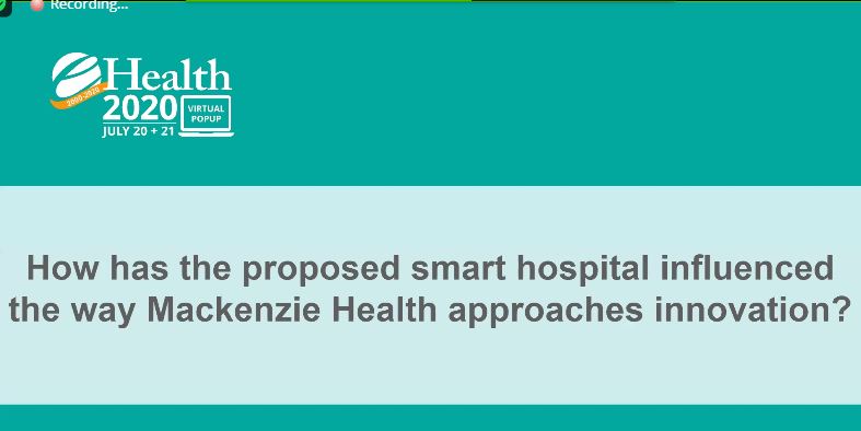 "The goal of working with innovation partners is to improve the clinical workflows, and the patient experience. It's not an either-or. Whatever we implement should be seamless" <a href="/_angusho_/">Angus</a> @Mi2Health <a href="/MackenzieHealth/">Mackenzie Health</a> #eHealth2020