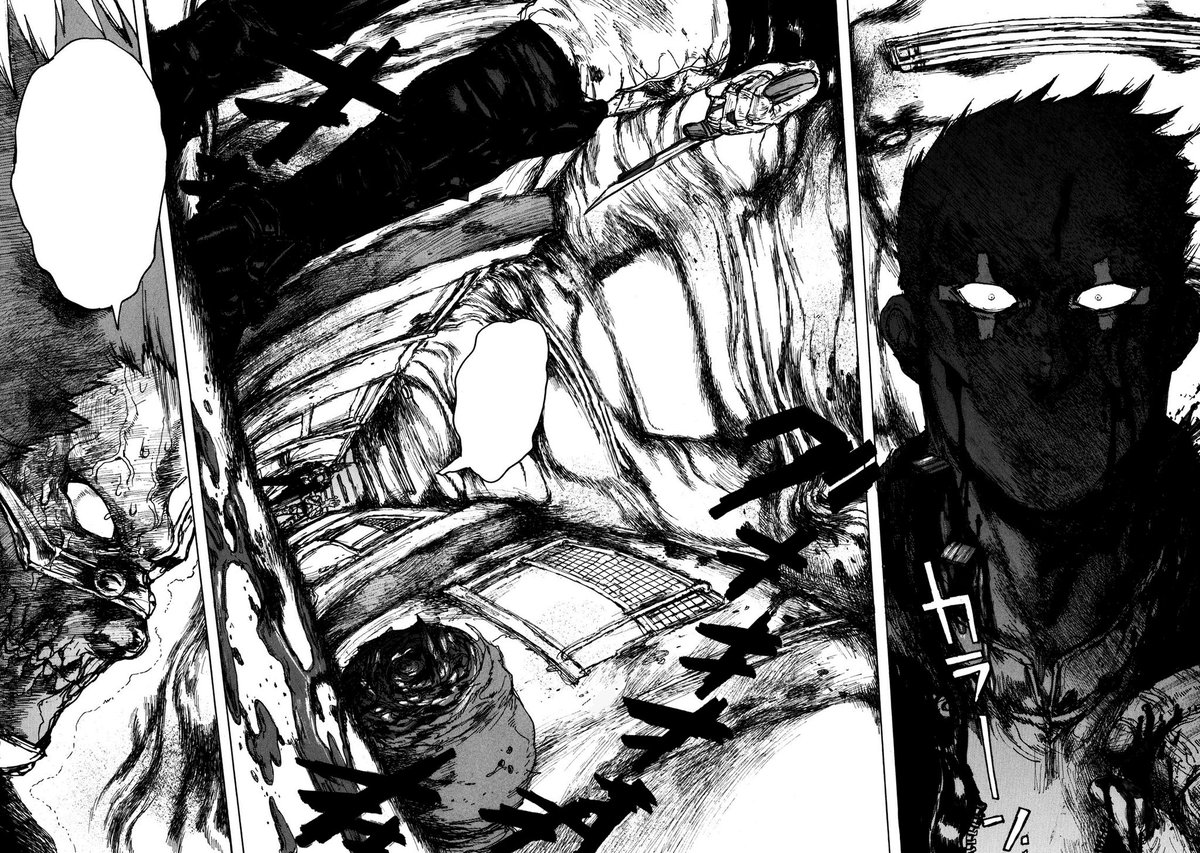 4. The Artwork, the artwork in Dorohedoro is so incredibly stunning. The grittiness and distortion it brings only adds to the tone of the series, and especially amazing in the horror aspect and with the more gory scenes and the way paneling is done is like no other series out