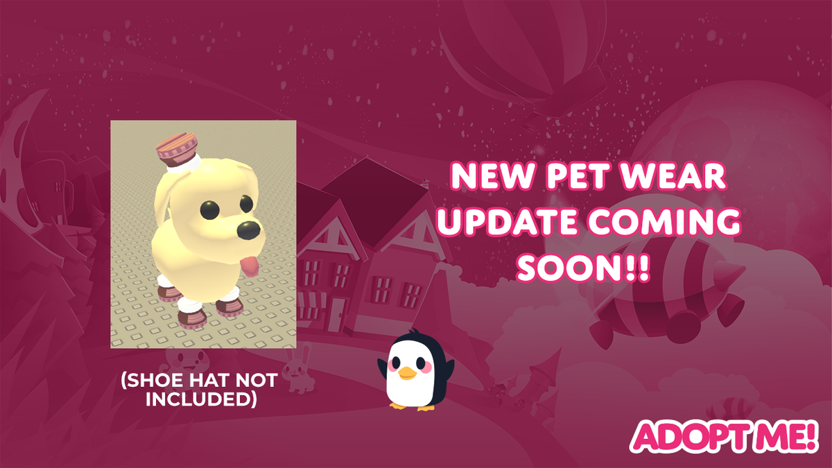 Adopt Me On Twitter We Have Some New Pet Wear Coming Soon Including Shoes And Also Shoe Hat Not Coming To The Game - twitter roblox adopt me
