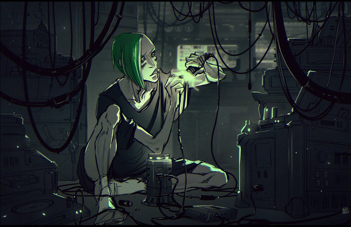 rad_acs's tweet photo. I decided to keep it monochromatic, just wanted to capture the certain atmosphere I had in mind for that scene. That guy is JJ - maybe my most weirdest OC I've ever created #originalcharacter #radiuscomic https://t.co/JwRt1MkCk6