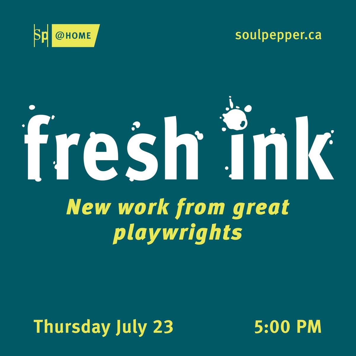 Soulpepper's tweet photo. It's a wonderfully busy week this week for #spAtHome programming! TMR at 5PM is the #spTrainingRoom w/ @nininsky; on Thurs. at 5PM is a #spFreshInk episode w/ @AndrewMoodie & Daniel MacIvor; and on Fri. at 5PM, another #spTraningRoom w/ AD @weynimengesha! https://t.co/ztbBaYRd2W https://t.co/m18GHeLCT0
