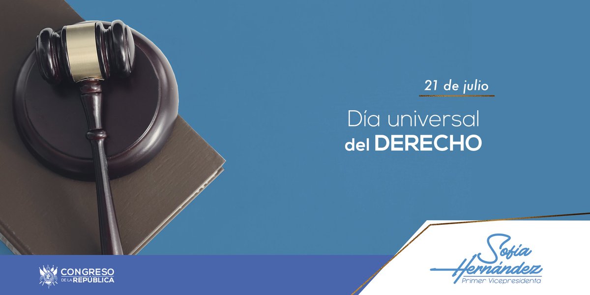 Vivimos en una democracia regulada por el estado de derecho, donde todos debemos cumplir las normas y leyes que regulan nuestra sociedad. 21 de julio, Día Universal del Derecho. 
#PrimerVicepresidencia
#IXLegislatura
#CongresoGT