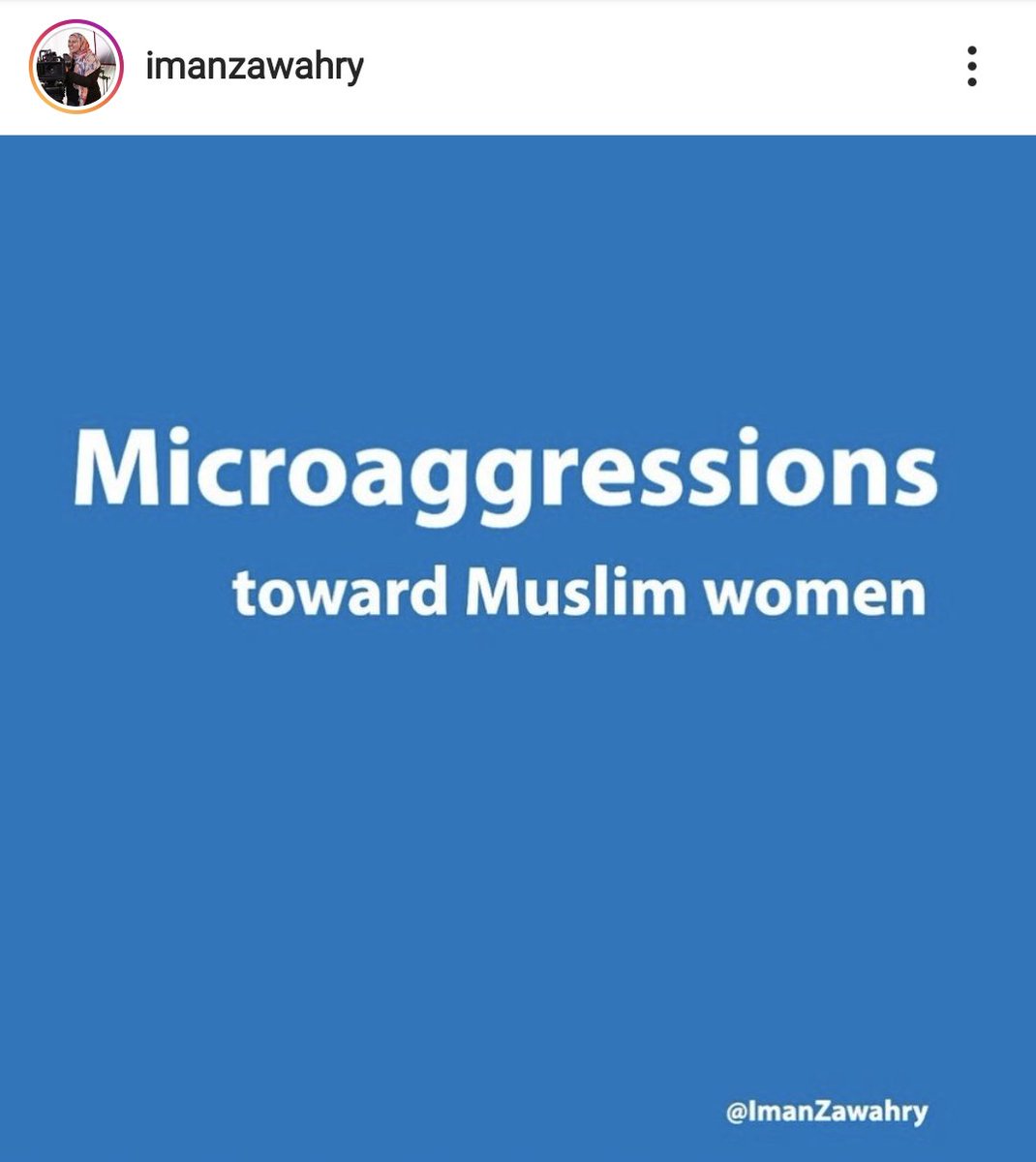 Thank YOU to the brilliant  @imankzfilm for this Instagram post on "Microaggressions towards Muslim women" I sadly relate to so many of these statements. Thread with my commentary.