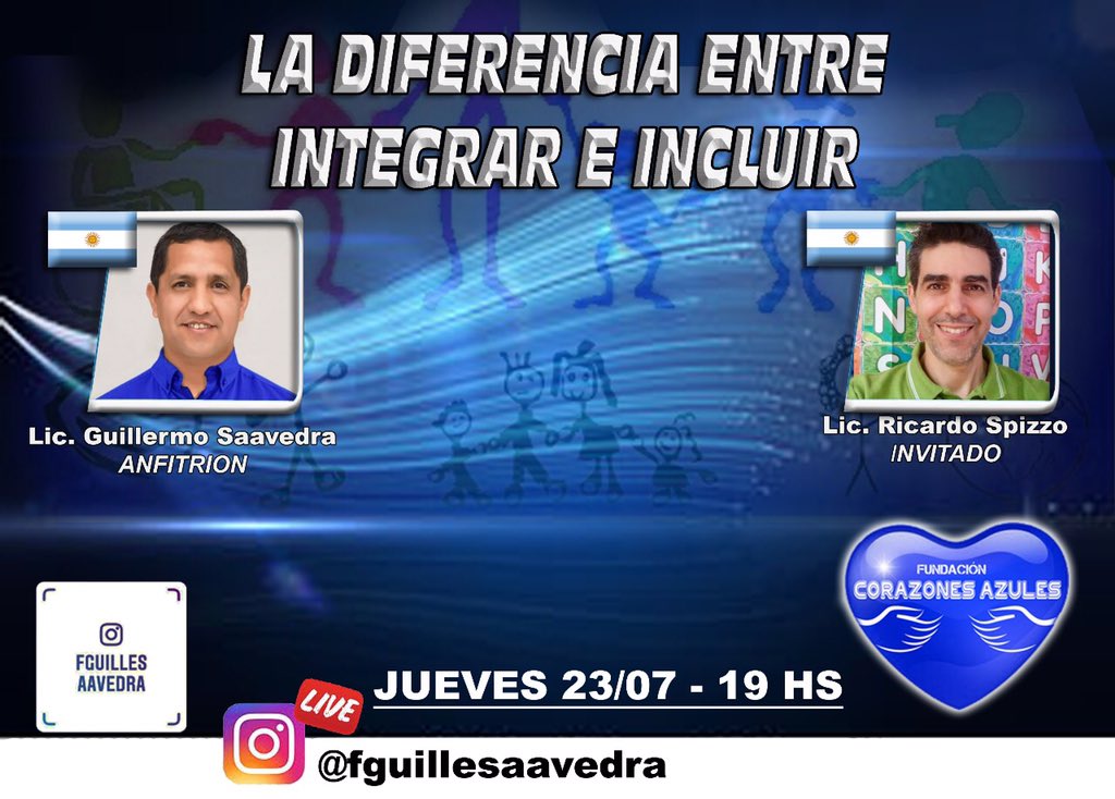 #Educación Súmate a esta nueva propuesta “De la integración a la inclusión: evolución del concepto”. Imperdible!!!  Este JUEVES 23 a HS 19:00. <a href="/fguillesaavedra/">GUILLERMO SAAVEDRA</a> <a href="/patriciapinasco/">Patricia Pinasco</a> <a href="/MartaMariaMerlo/">Marta Merlo</a>
