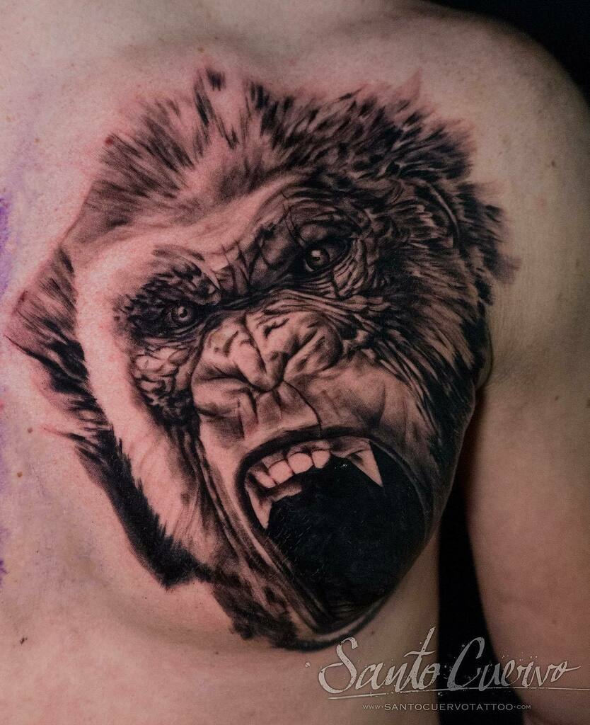 Gorilla Tattoo by bjinks  Tattoogridnet