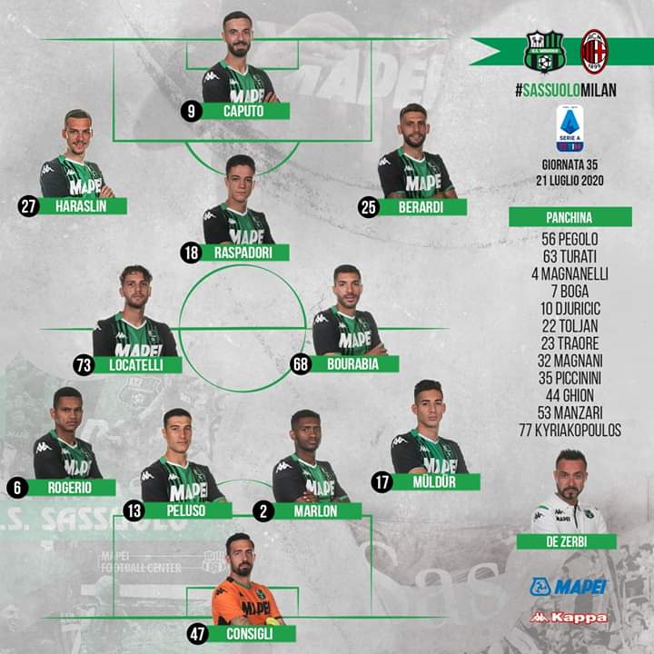 Alineación 🖤💚 #ForzaSasol #SerieATIM