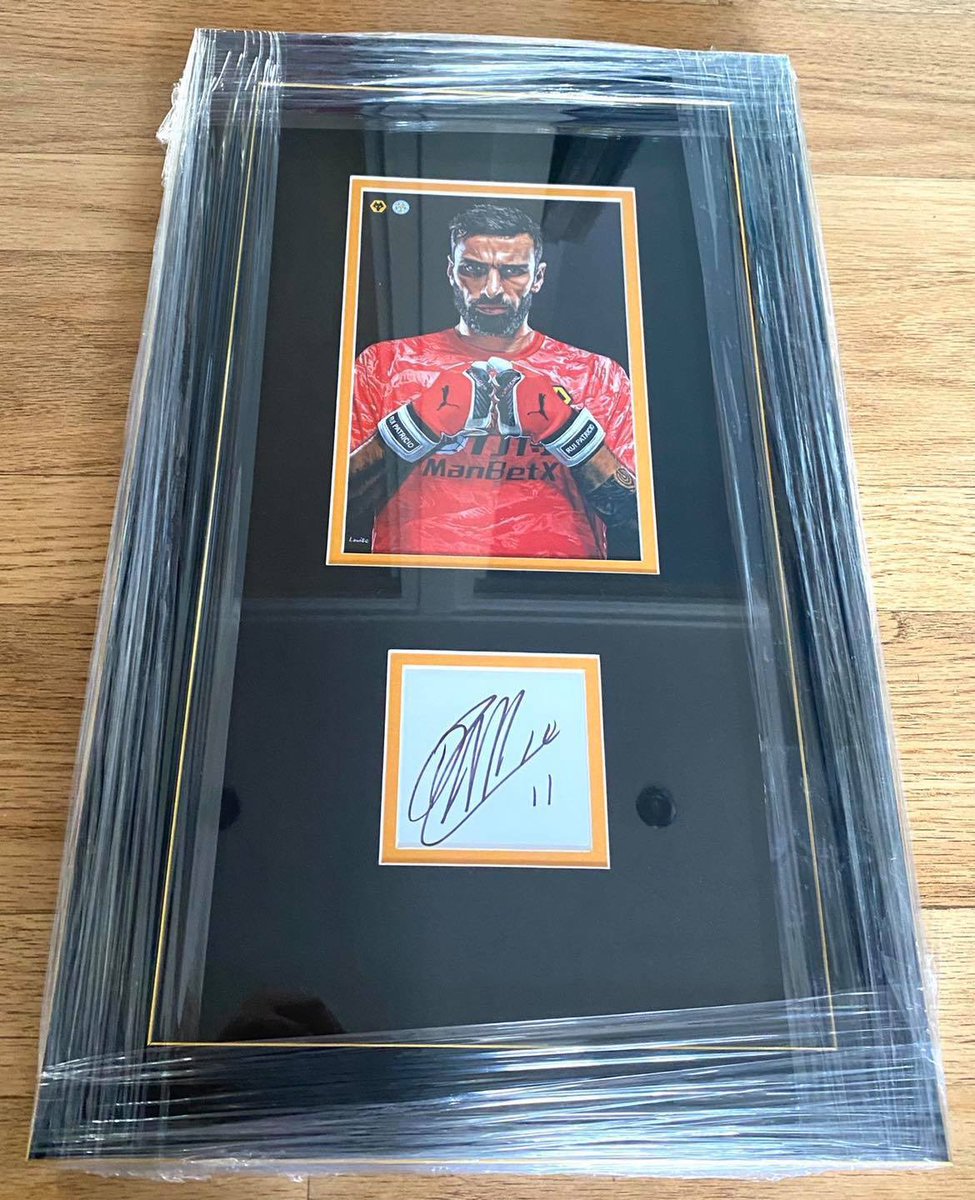 signedwolves's tweet image. BRAND NEW // RUI PATRICIO
(Wolves v Leicester City 14/02/20)

Hand signed 13 x 21” presentation - framed &amp;amp; mounted by the official framers of Wolves F.C!⚽️

Only £94.99!
Delivery or collection available.

🐺

#WWFC #WolvesFC #Wolves #WolverhamptonWanderers #RuiPatricio