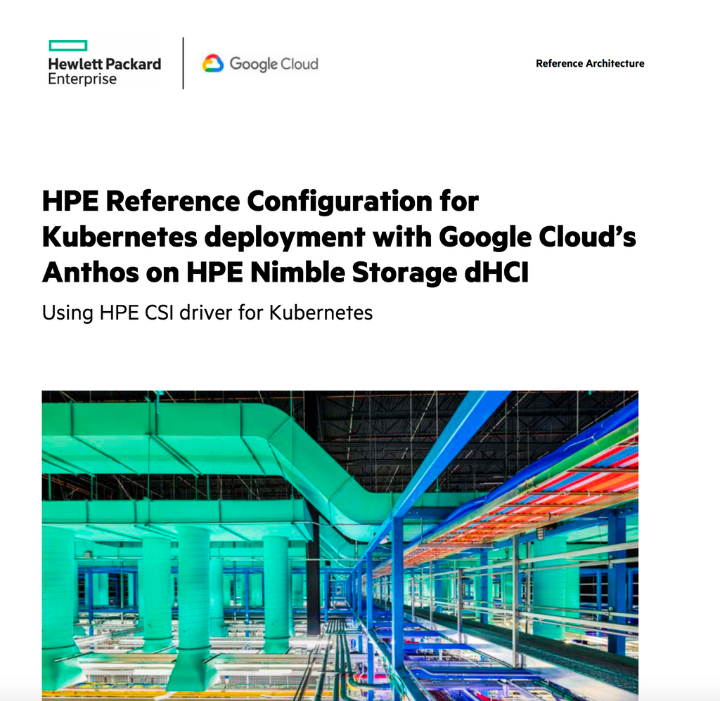 Updated: #HPE Reference Configuration for #Kubernetes deployment with <a href="/googlecloud/">Google Cloud</a> #Anthos on <a href="/HPE_Storage/">HPE Data Storage</a> #NimbleStorage dHCI. Now using the Anthos Ready Storage CSI driver with Nimble! datamattsson.io/2OHqRAR