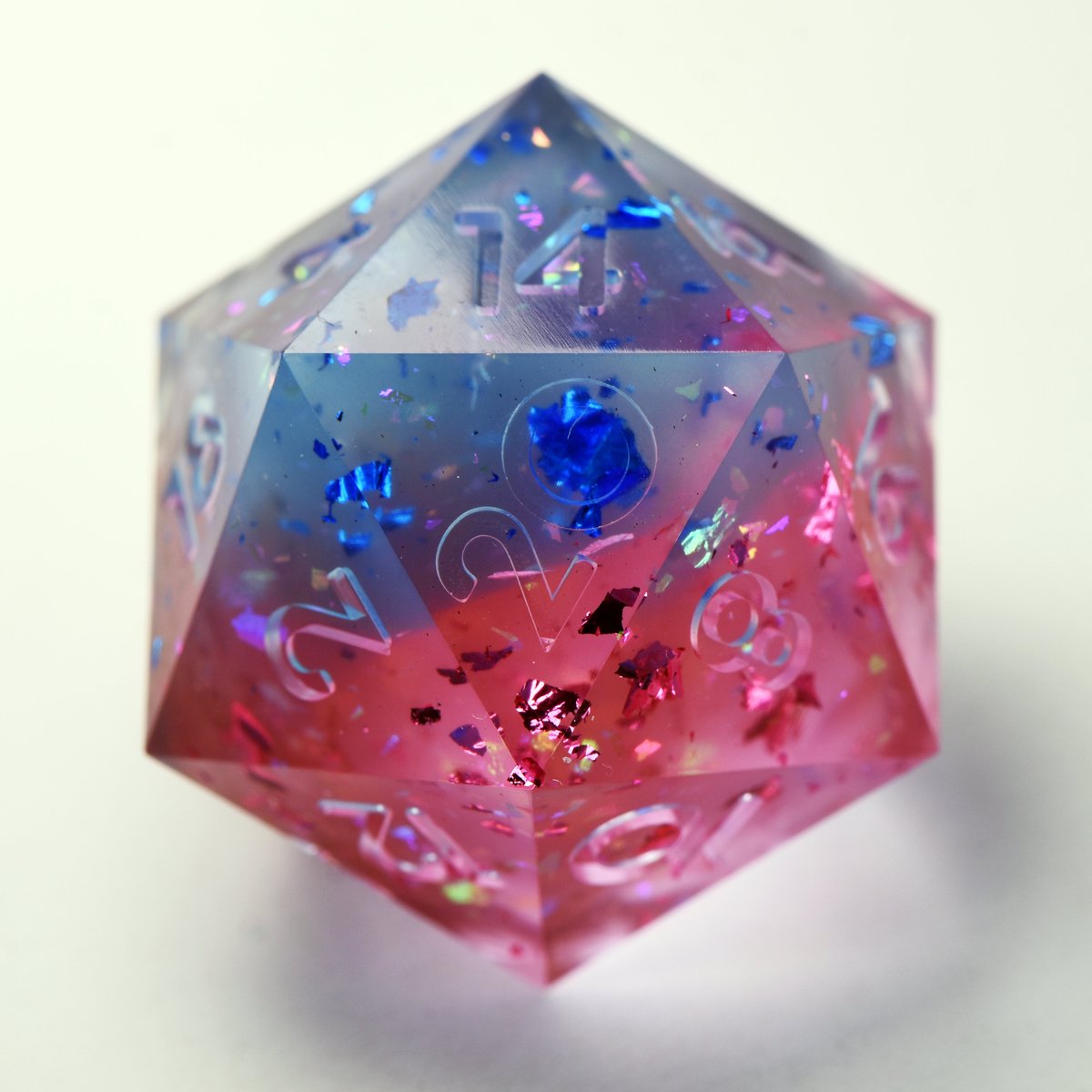 dispeldice's tweet photo. Cobalt blue and rose colored flake swirling together in a medley of copper and milky white waves. How do you feel about copper numbers? 🌹🌊

Dispel Dice email updates at https://t.co/7ntuGKCpQP, inedible, unpainted, unsanded, experimental! 💖✨ https://t.co/w3aQAur2tQ