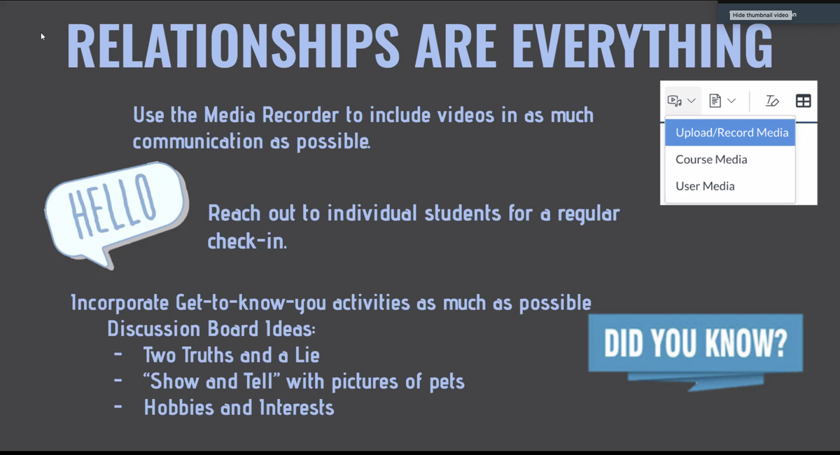 LBDonatelli's tweet photo. Another great #virtualvste session with @MrsSMBean! If you didn't get a chance to watch us discuss Communication in @CanvasLMS, check out the @vste Youtube Channel to view! https://t.co/ckqmdudegH @kecagle @candiskinner @angieseiders #leadYCSD https://t.co/gQmeW4bUVB