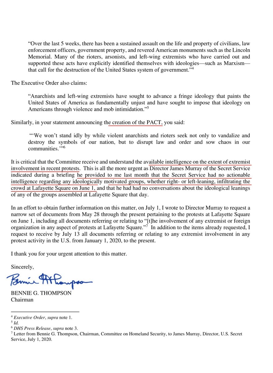 yesterday’s letter follow up to this July 6th letterthe fact  @DHS_Wolf who’s as swampy as they come (use to be a lobbyist) is REFUSING to comply-subpoena him-withhold his pay-hold him in “inherent contempt” -24 hours in DC jail cell might make him follow the law.I’m serious