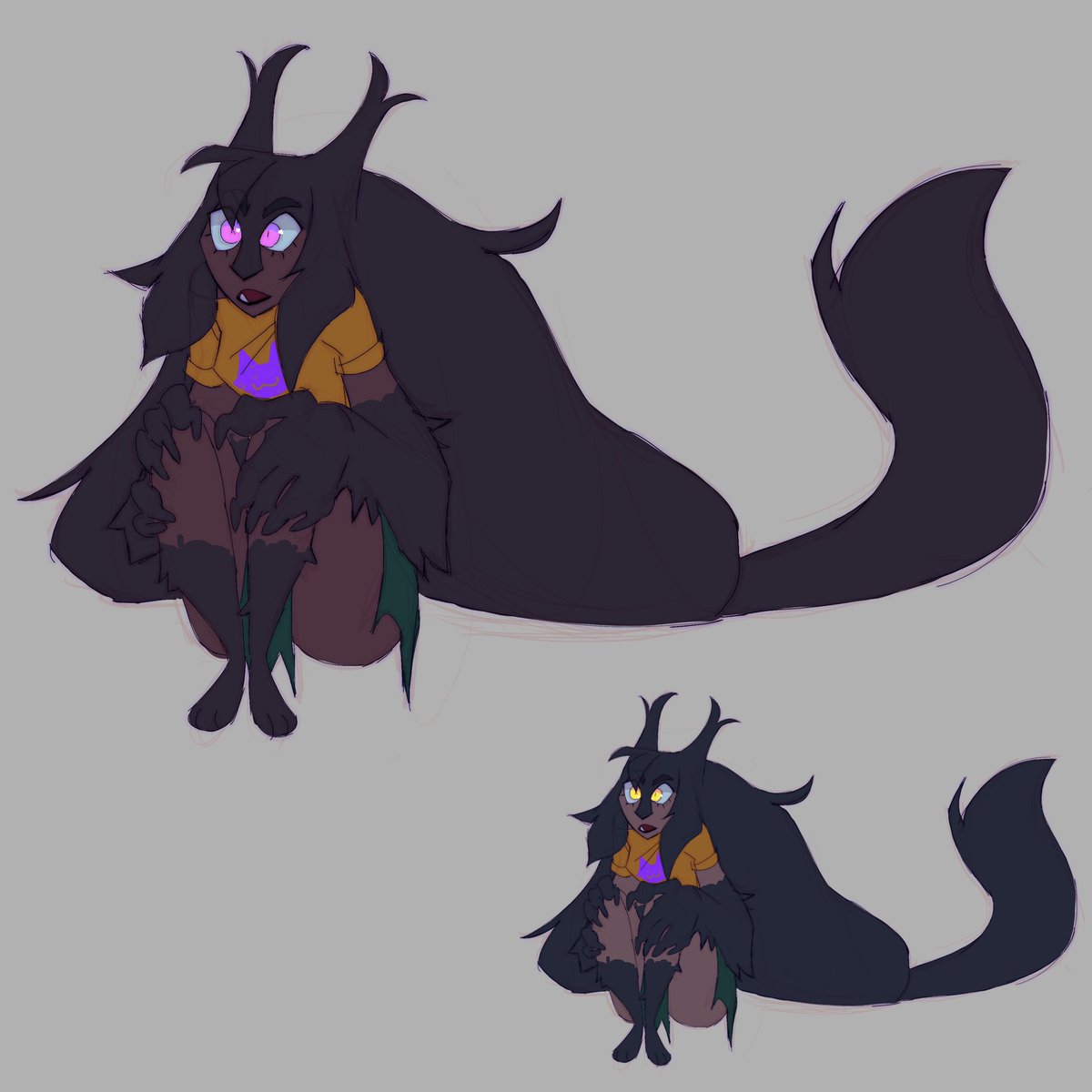 more portfolio stuff of my girl Howl; no spoilies tho so i had to hide some stuff ? y'all still get her cool upright design cause i love it lmao ?