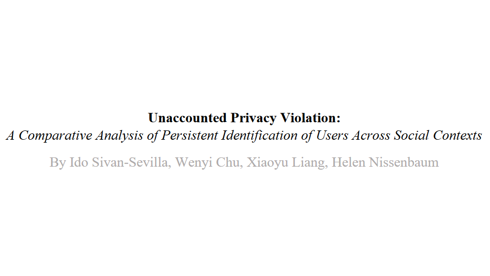 Using personal identifiers stored in third-party cookies to monitor, follow and profile people across sites may have an expiration date, but it's more prevalent than ever.I think, examining cross-context ID in this way, presented at the  @FTC's  #PrivacyCon today, is very useful.