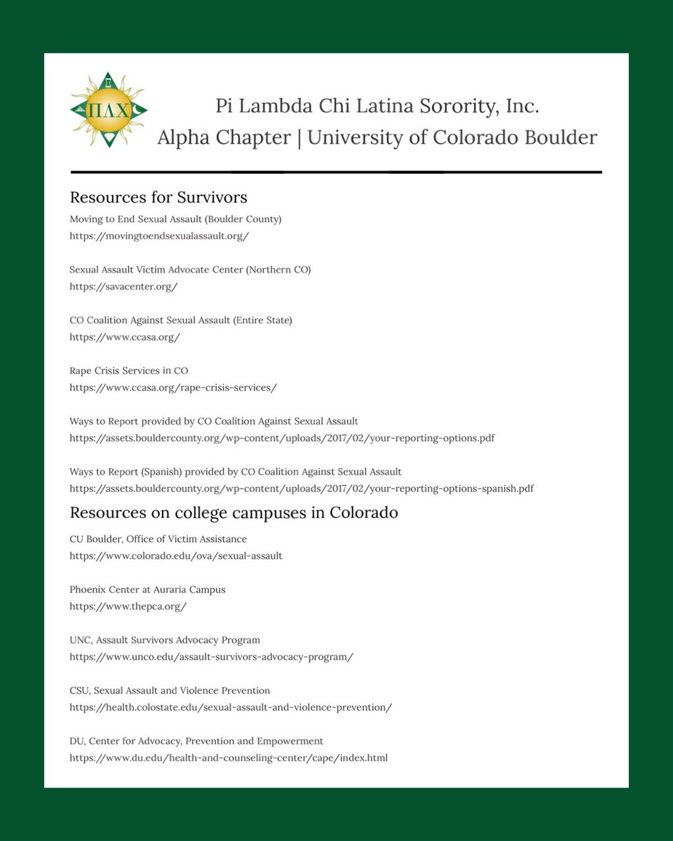 With recent and on going sexual allegations, the Alpha chapter of Pi Lambda Chi Latina Sorority, Inc. has had enough. Here is our statement on the issue.