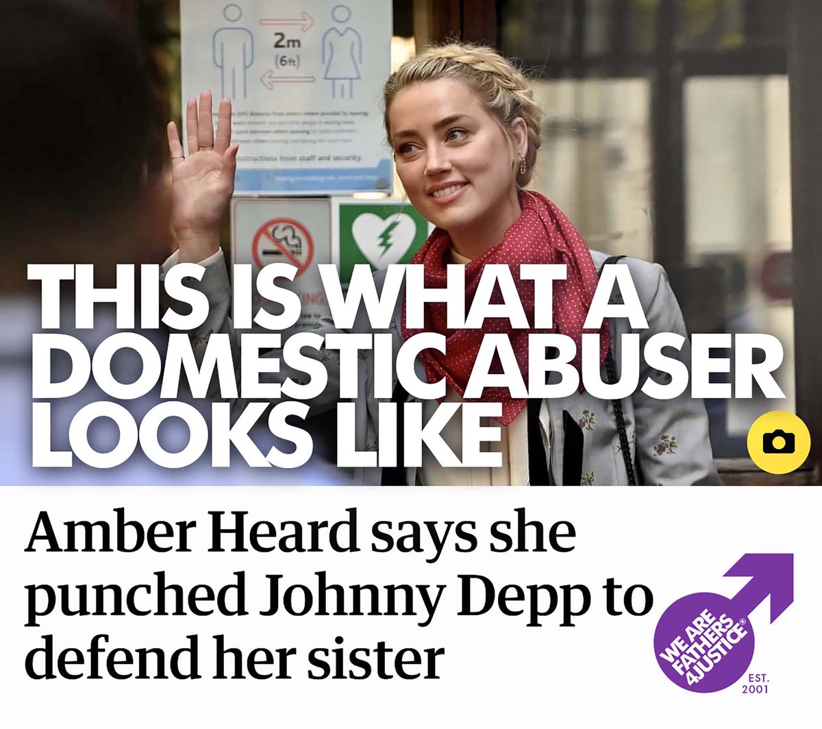 F4JOfficial's tweet photo. THIS IS WHAT A DOMESTIC ABUSER LOOKS LIKE #AbuseHasNoGender #AmberHeard #DomesticAbuse #Divorce #Divorce4Men #DivorceForMen #DivorceEquality #DitchTheWitch #F4J #Fathers4Justice #JohnnyDepp #JusticeForJohnnyDepp https://t.co/uRvAi6nsSG