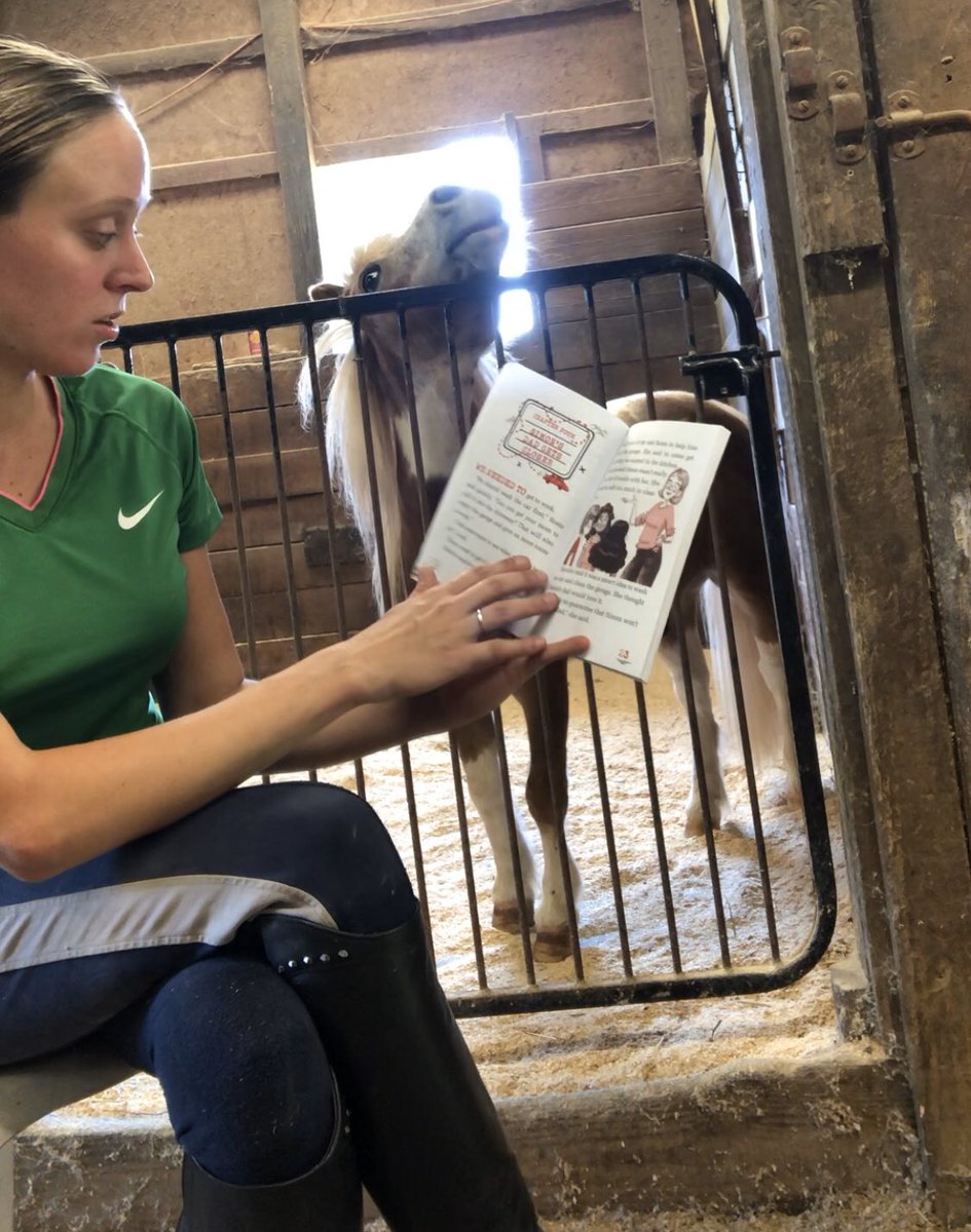 K_Spoto's tweet photo. What do you do at the barn in π―Β°?Make read alouds for my new 2nd graders! We will start the year with the Trouble at Table 5 by Tom Watson! Jingles has the perfect βI canβt see!!!!β face (we all know that kid on the carpet) πππ΄ #McKAPS #APSDistanceLearning https://t.co/sYW2rAcIc1