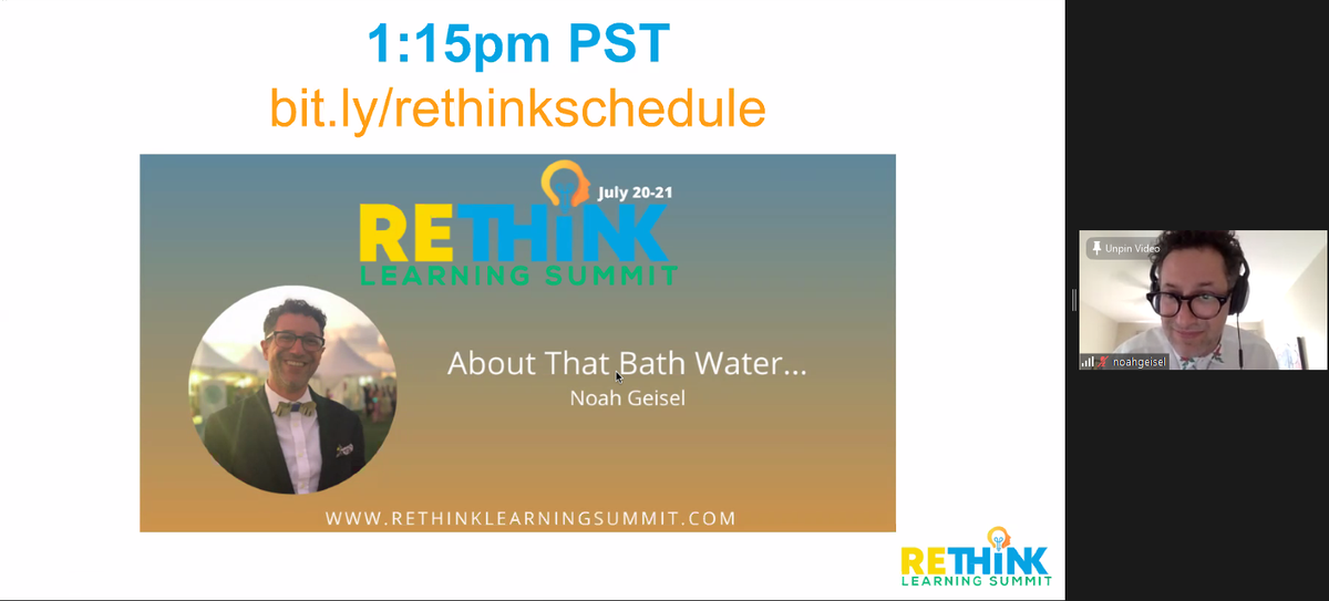 Lyricalswordz's tweet image. It&apos;s past time to throw out the bath water, and I&apos;m excited to learn how with @SenorG. Starts in five minutes! #RethinkLearningSummit