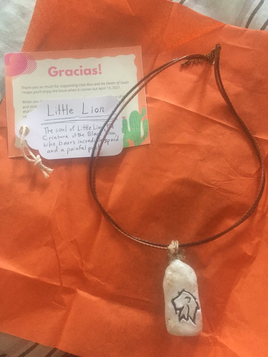 GabyMargutti's tweet photo. I’m in love with this necklace inspired by Cece Rios and the Desert of Souls! Thank you @Kaela_Rivera_ #CeceRios #MGlit https://t.co/uUibGePP4q