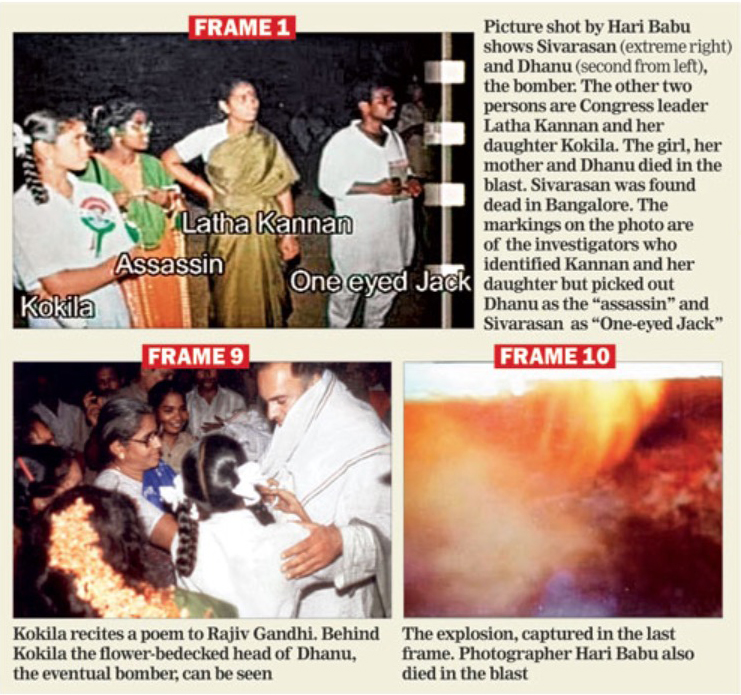 Let's look at Sri Lanka.The Tamil Tigers of Eelam invented modern-day suicide bombing.They created belts and vests and attacked civilians and politicians.This is the assassination of Rajiv Gandhi.