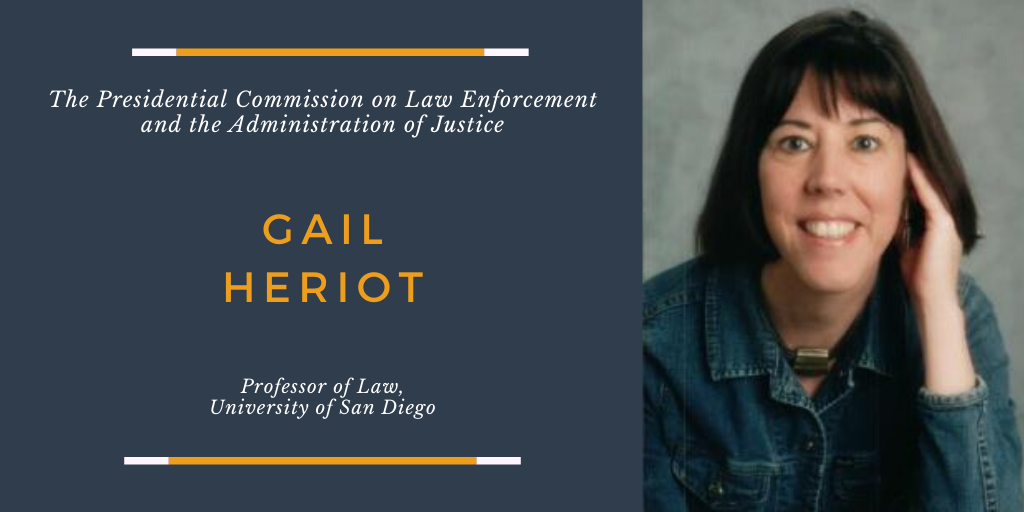 COPSOffice's tweet photo. SPOTLIGHT: @uofsandiego Professor Gail Heriot told the #LECommission, "There has been a lot of irrationality out there lately. The 'defund the police' movement is surely its most prominent manifestation." (1/2) https://t.co/HuVEigqs6B
