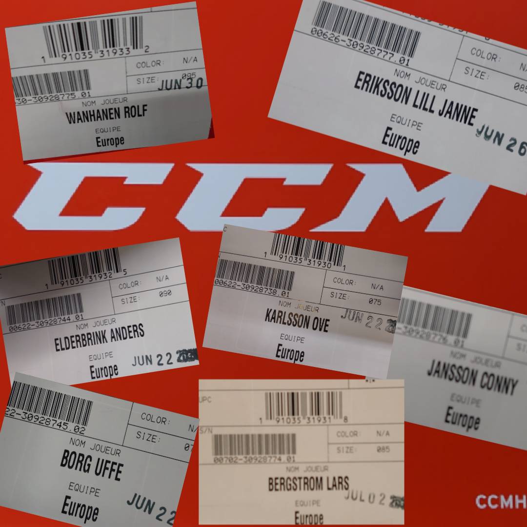 Bacciskungen's tweet photo. Teamet hos CCM har riktigt bra humor, vissa lådor till killarnas skridskor var märkta med klassiska spelarnamn.
#ccmhockeysverige
#wanhainhen #lilljanne #eldebrink #uffeborg #ovekarlsson #lassebergström #peterlarsson #connyjansson
#instaSSK #SSKJ18 #SSKJ20 https://t.co/h71KeJWuuw