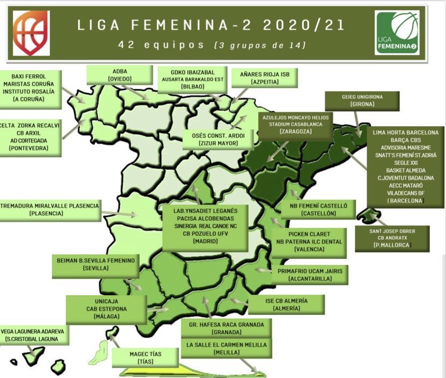 El conjunto almeriense ISE CB Almería compartirá calendario en Liga Femenina 2 con cuatro equipos andaluces, cuatro madrileños, tres valencianos, un murciano y un melillense.
<a href="/ISE_Ingenia/">ISE Energía</a> <a href="/cbalmeria/">CB Almería</a> ⛹️‍♀️🏀 ☀️