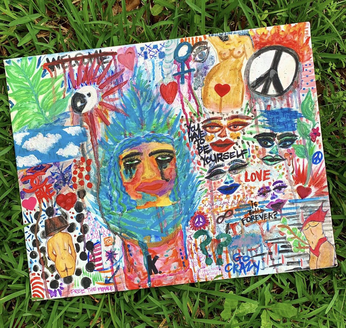 buzzinsun's tweet photo. this piece is all about freeing yourself from anyone's opinions. loving yourself, your naked body, your own insecurities. whatever you look like, it's raw. it's natural. it's the way we are supposed to be. the key is acceptance. love. peace* ✨ https://t.co/gVNtDLxRU0