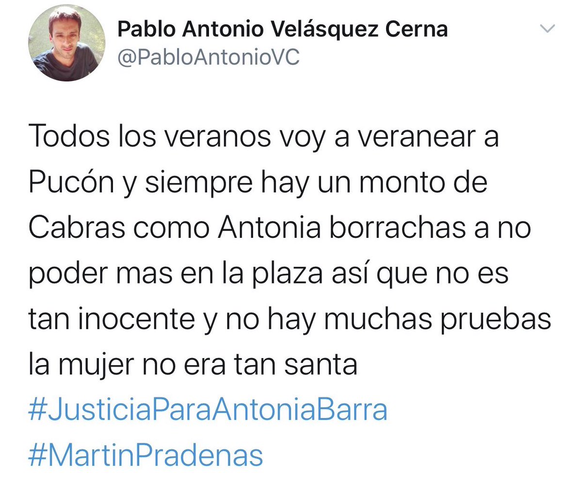 howroseman's tweet photo. Todos los veranos siempre hay un montón de cabros borrachos a no poder más en la plaza y no, ninguna mujer los viola. #JusticiaParaAntonia https://t.co/Kar7SCrtgR